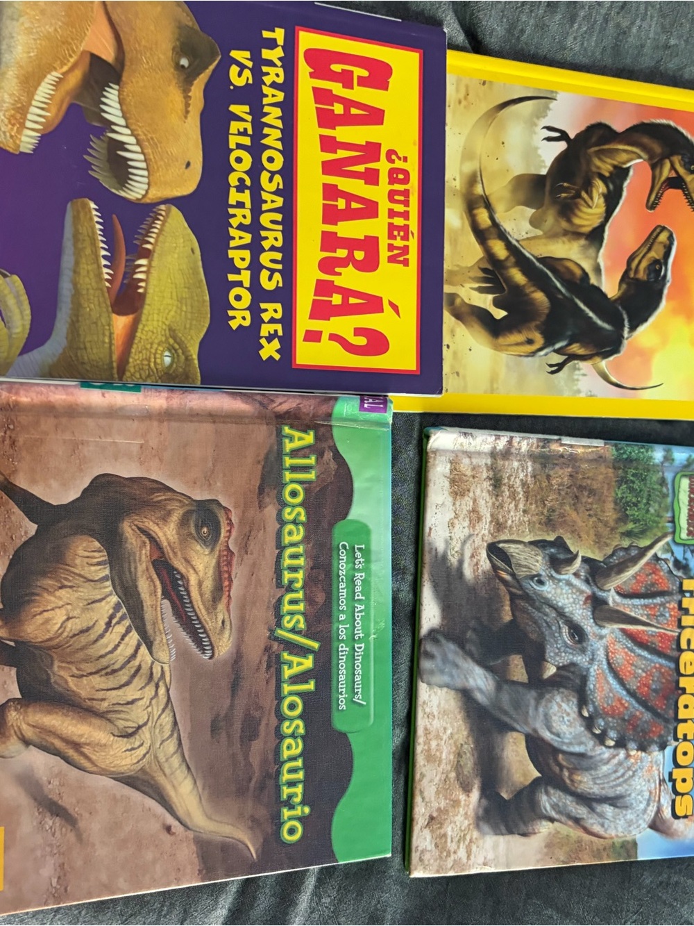 Bilingual Spanish Dinosaur Kids Book Set